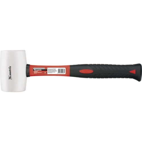 Maillet en caoutchouc pour pavage 60 mm 680 g blanc avec manche en fibre de verre - LUN FIX