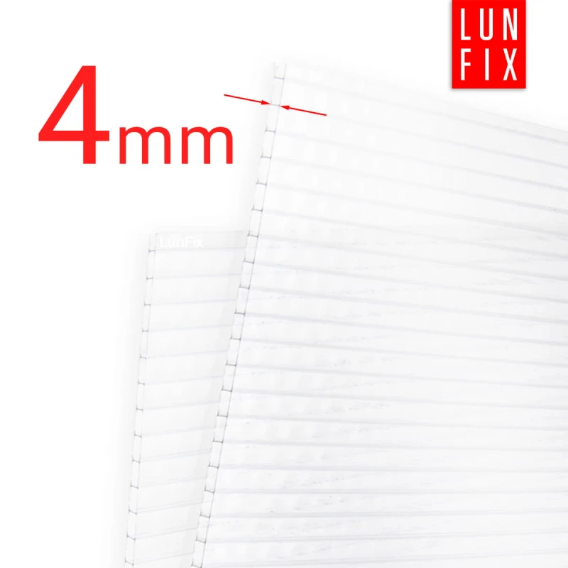 Poliwęglan komorowy 4mm płyta bezbarwna 69,5x150cm