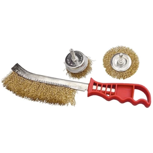 Brosse métalliquen-lot pour perceuse 2 pièces Handburste lot - LUN FIX