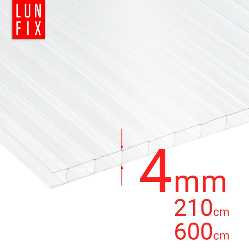Poliwęglan komorowy 4mm bezbarwny 2,1x6m w rolce