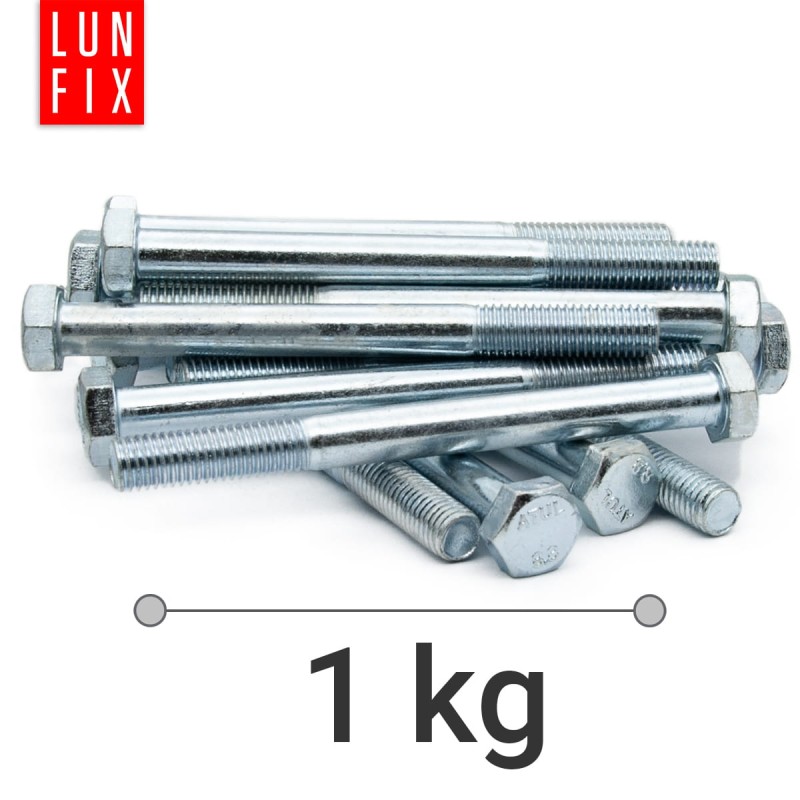 Śruba sześciokątna M10x120 ocynk DIN 931 klasa 5.8 półgwint 1kg