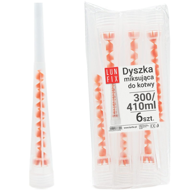 Mieszalnik mikser do kotw chemicznych mieszacz dyszka 6 szt.