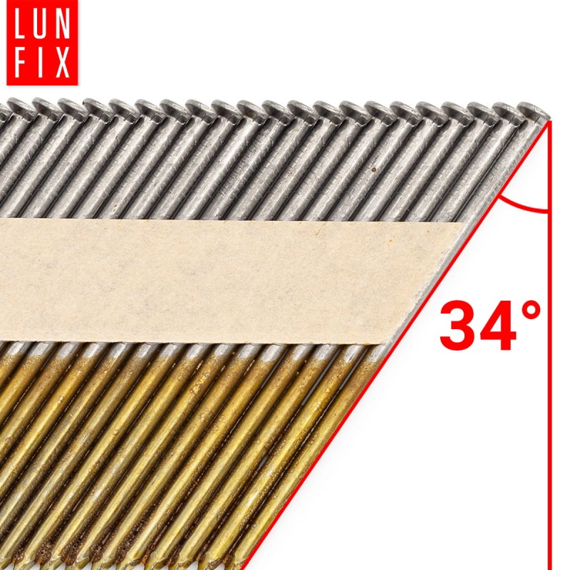 Gwoździe do gwoździarki 70mm 2,8x70 gładkie na papierze czarne 3000szt.