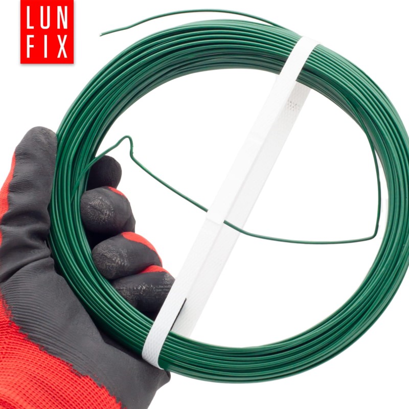 Drut naciągowy do siatki 1.7mm zielony ocynkowany powlekany PCV 100mb
