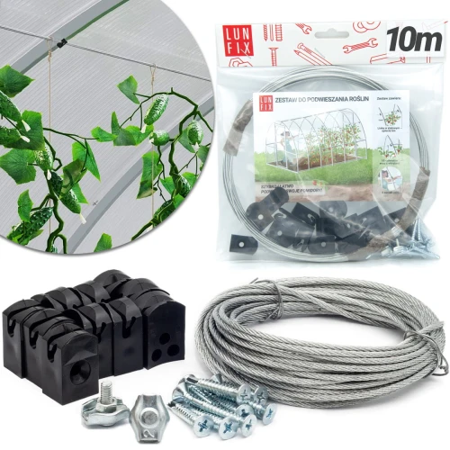 Kit d'attache pour plantes 10 m pour serre - LUN FIX