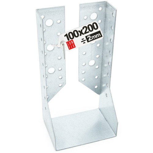 Sabot de solive 100x200x2 mm acier vert - LUN FIX