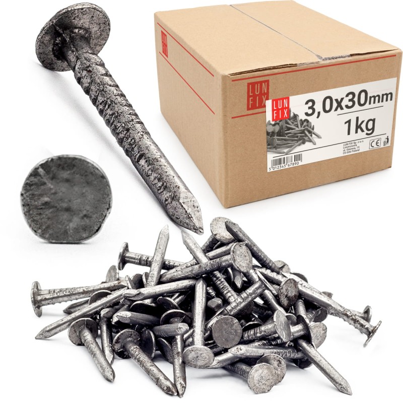 Gwoździe papowe 3x30 mm czarne papiaki 1kg