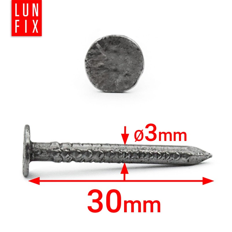 Gwoździe papowe 3x30 mm czarne papiaki 1kg