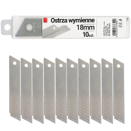 Cutter à lame sécable 18 mm avec Lames de rechange Cutter 10 pièces - LUN FIX