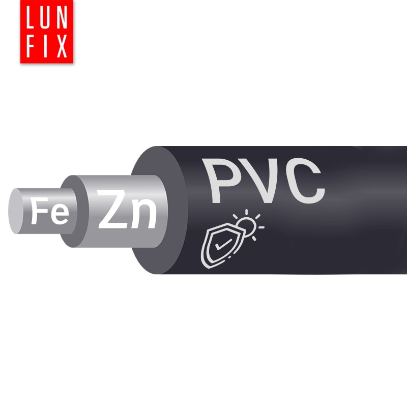 Drut naciągowy do siatki 3.6mm grafitowy ocynkowany powlekany PCV 20kg