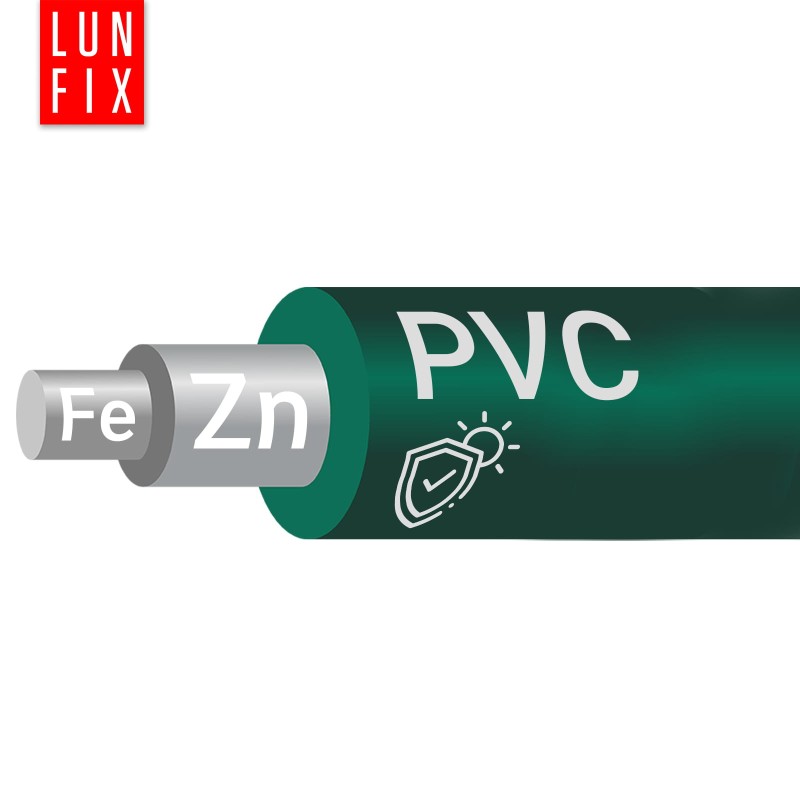 Drut naciągowy do siatki 3.1mm zielony ocynkowany powlekany PCV 100mb