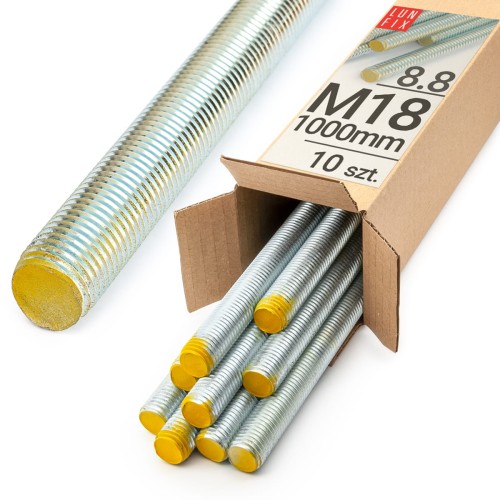 Tige filetée M18 1000 mm galvanisée 10 pièces - LUN FIX