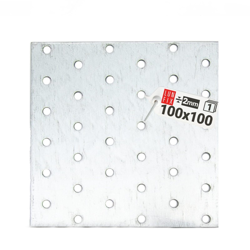 Płytka perforowana 100x100x2 PP35 łącznik ciesielski płaski 1szt.