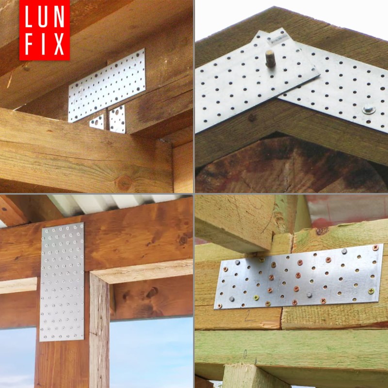 Łącznik płaski płytka perforowana 120x300 mm ocynk