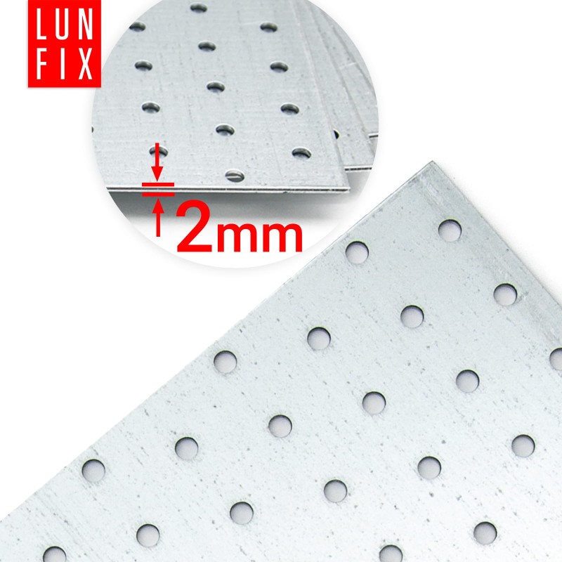 Płytka perforowana 200x100x2 PP23 łącznik ciesielski płaski 1szt.