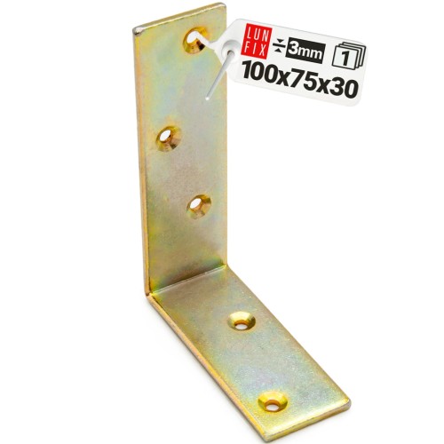 Équerre pour poutre 100x75x30x3 mm 0 mm KB1 galvanisée - LUN FIX