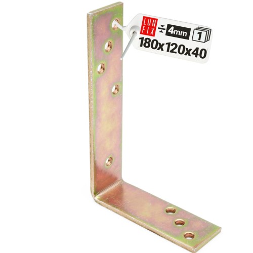 Équerre pour poutre 180x120x40x4 mm 0 mm KB3 galvanisée - LUN FIX