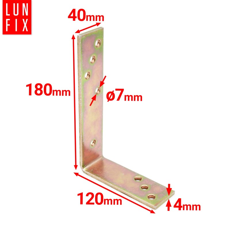 Kątownik belki szeroki KB3 180x120x40x4.0mm