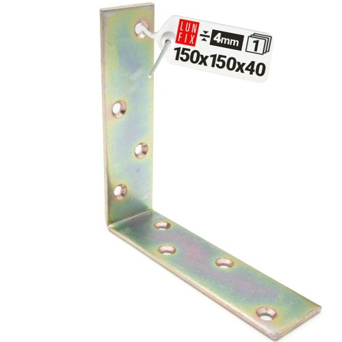 Équerre pour poutre 150x150x40x4 mm 0 mm KB4 galvanisée - LUN FIX