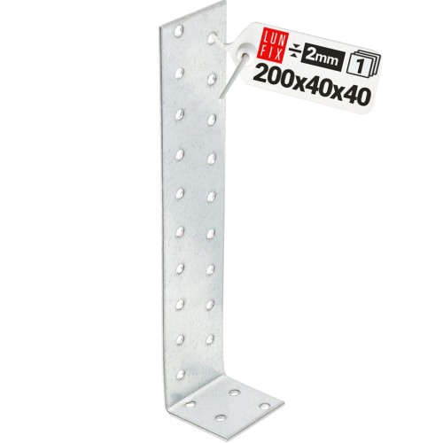 Équerre de fixation 200x40x40 galvanisée - LUN FIX