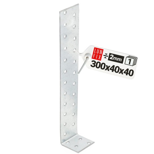 Équerre de fixation 300x40x40 galvanisée - LUN FIX
