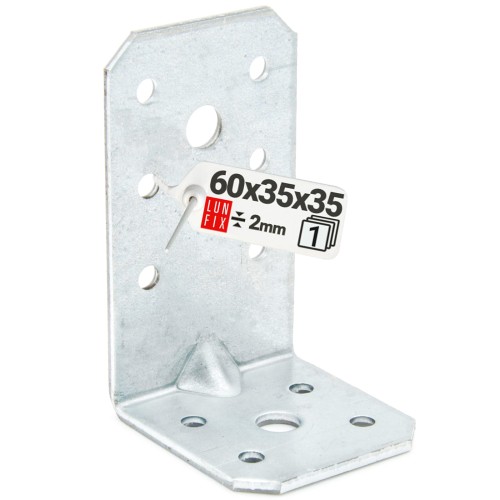 Équerre de charpente renforcée 60x35x35x2 KPL11 1 pièce - LUN FIX
