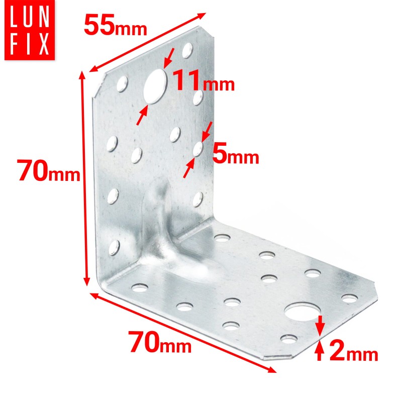 Kątownik z przetłoczeniem KPL4 70x70x55x2,0 1szt.
