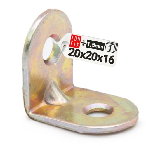 Équerre de meuble 20x20x16x1,5 KR2 1 pièce - LUN FIX