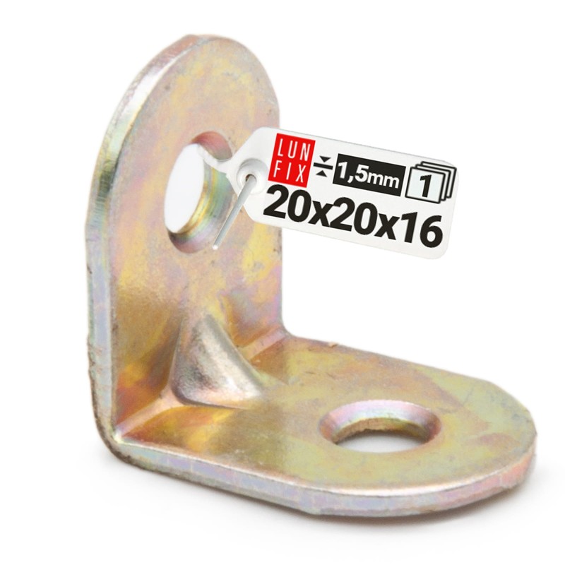 Kątownik meblowy 20x20x16x1,5 KR2 1szt.