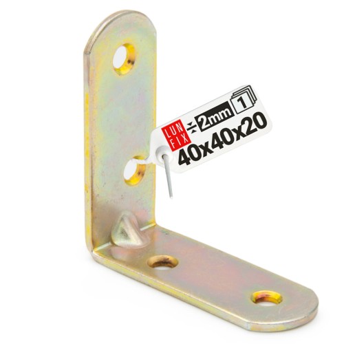 Équerre de meuble 40x40x20x2 KR4 1 pièce - LUN FIX