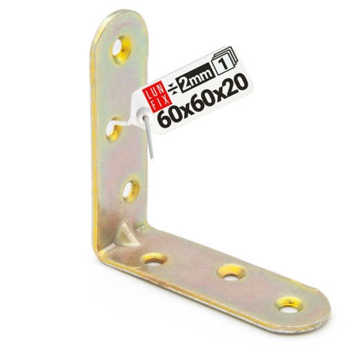 Équerre de meuble 60x60x20x2 KR6 1 pièce - LUN FIX