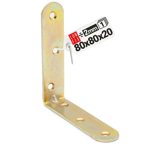 Équerre de meuble 80x80x20x2 KR8 1 pièce - LUN FIX