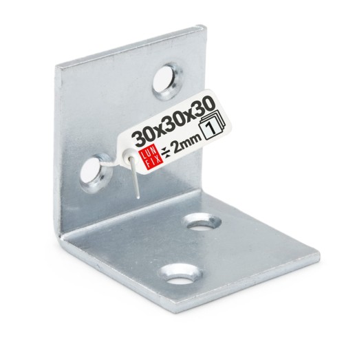 Équerre de meuble 30x30x30x2 KS1 galvanisée 1 pièce - LUN FIX