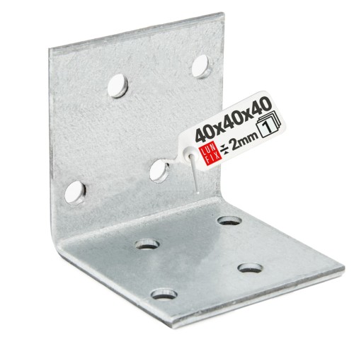 Équerre de fixation 40x40x40x2 KS2 galvanisée 1 pièce - LUN FIX