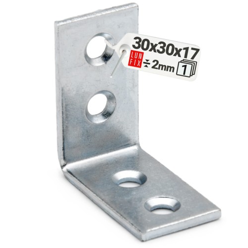 Équerre étroite 30x30x17x2 KW2 galvanisée 1 pièce - LUN FIX
