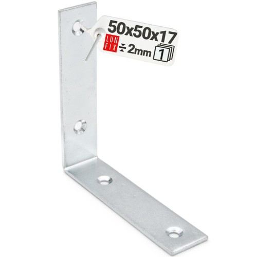 Équerre étroite 50x50x17x2 KW4 galvanisée 1 pièce - LUN FIX