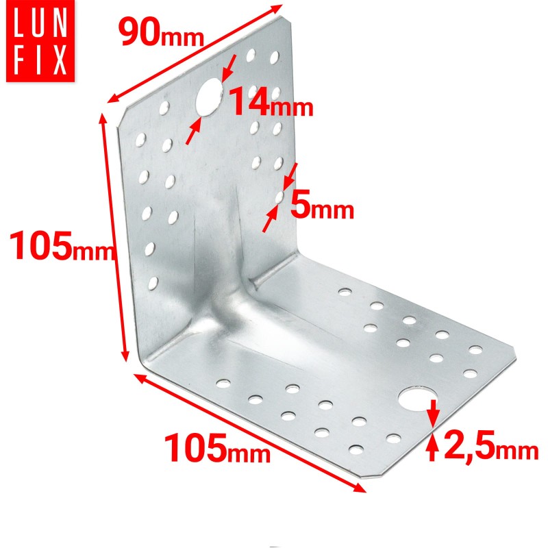 Kątownik z przetłoczeniem KP2 105x105x90x2,5 10szt.