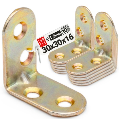 Équerre de meuble 30x30x16x1,5 KR3 10 pièces - LUN FIX