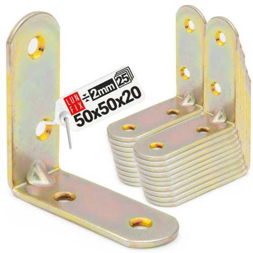 Équerre de meuble 50x50x20x2 KR5 25 pièces - LUN FIX