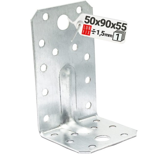Équerre de charpente renforcée 90x50x55x1,5 KPS3 1 pièce - LUN FIX