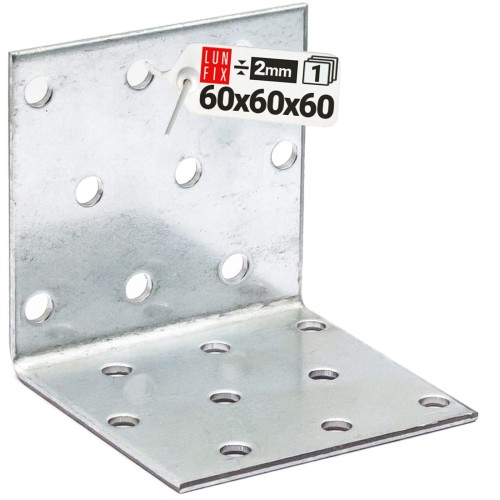 Équerre de fixation 60x60x60x2 galvanisée - LUN FIX