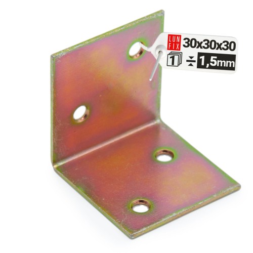 Équerre de meuble 30x30x30x1,5 KS1 galvanisée 1 pièce - LUN FIX