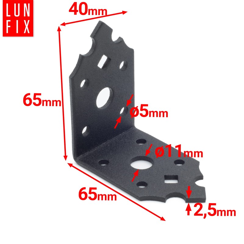 Kątownik ozdobny  65x65x40x2,5 SDKL1