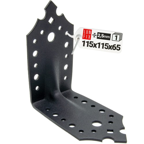 Équerre de charpente renforcée 115x115x65x2,5 SDKP1 1 pièce - LUN FIX