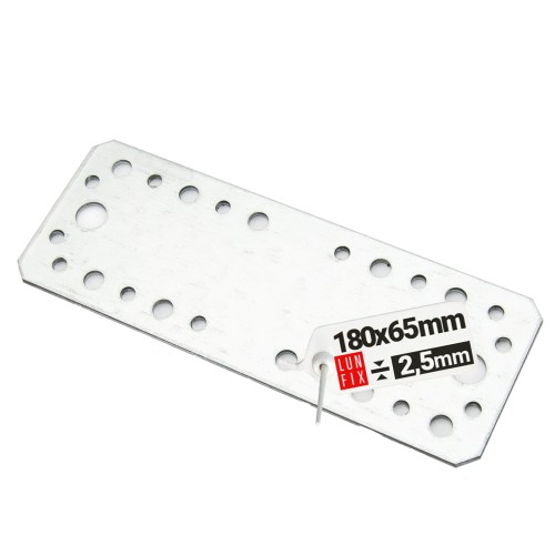 Plaque d’assemblage perforée 180x65x2,5 LP6 1 pièce - LUN FIX