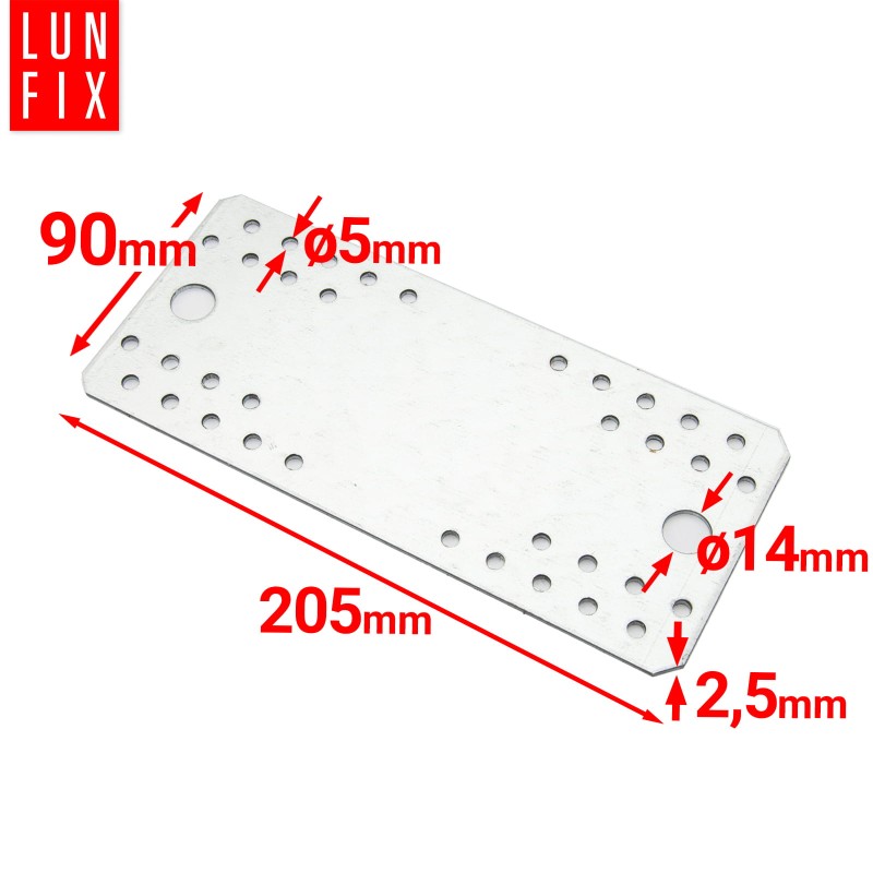 Łącznik płaski 205x90x2.5 LP7 1szt.