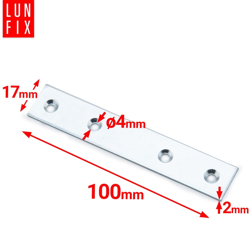 Łącznik płaski 100x17x2mm LW4 10szt.