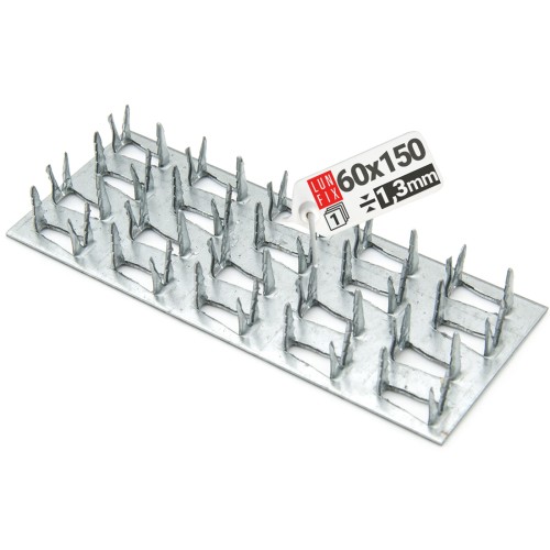 Plaque à griffes 60x150 PK1 galvanisée 1 pièce - LUN FIX