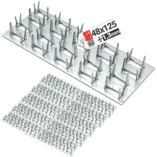 Plaque à griffes 48x125 galvanisée 10 pièces - LUN FIX