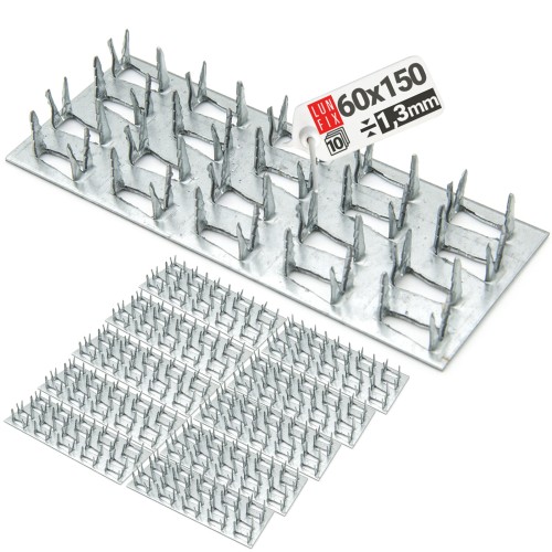 Plaque à griffes 60x150 galvanisée 10 pièces - LUN FIX